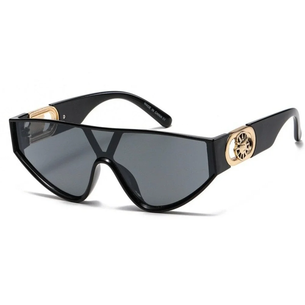 Shield‎ Sunglasses Visor Mask Gold Fashion Fashion Hip Hop Street Wear Cholo